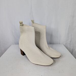 Joie J Neely Block Heel Knit Sock Ankle Booties Boots